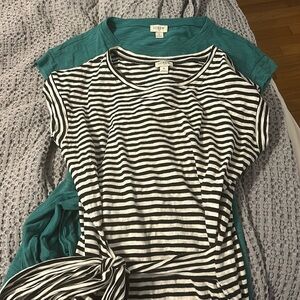 J Crew tie-waist t-shirt dress set of two